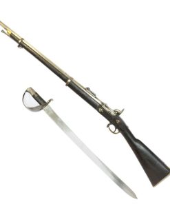 .577 calibre percussion breech loading Mont Storm Patent Naval rifle and cutlas bayonet